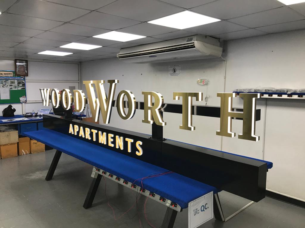 Apartment signage