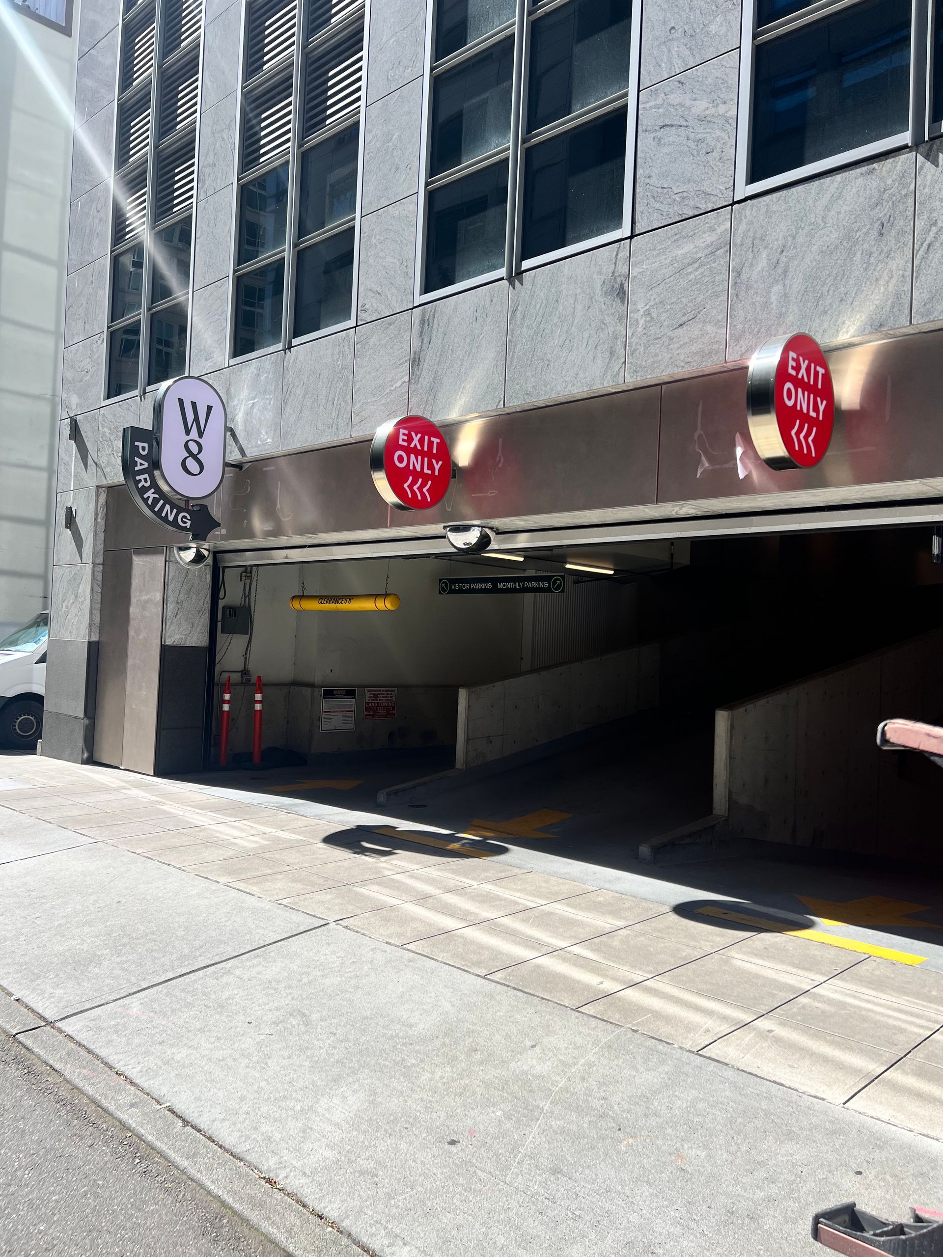 Entrance to a parking garage 