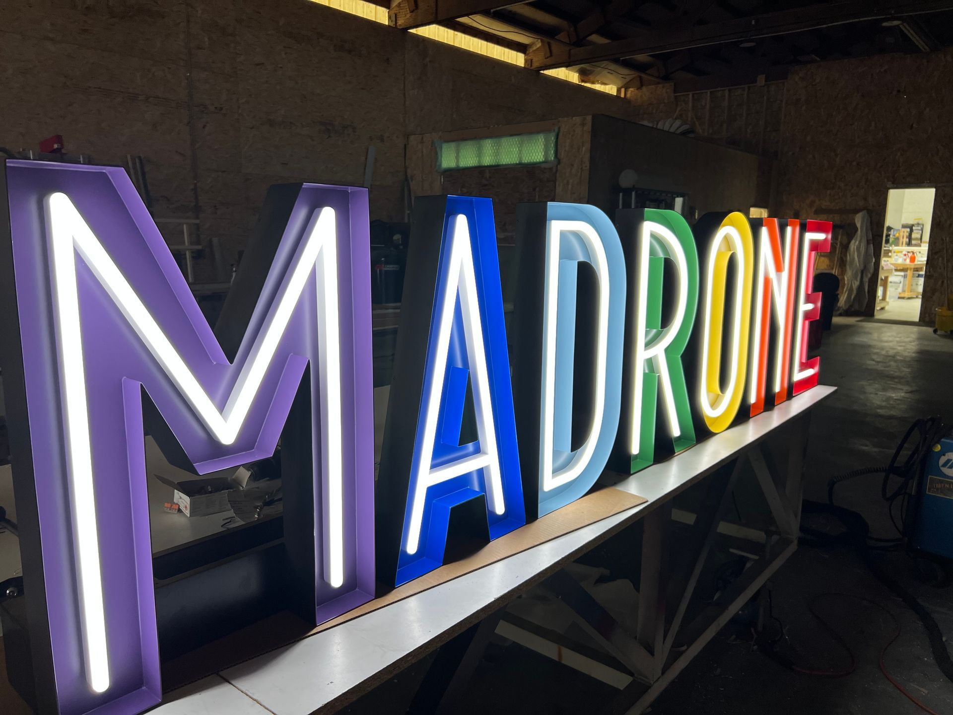 Above doorway sign