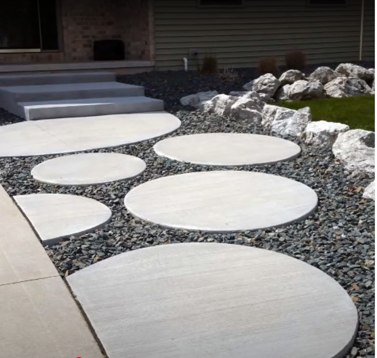 circler concrete steps