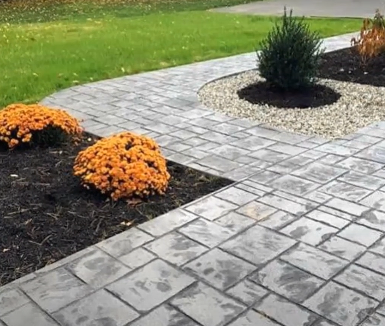 basket weave pattern concrete pavers