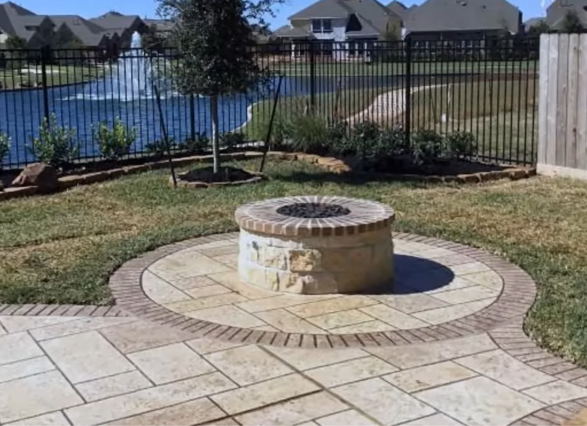 beautiful stamped concrete patio