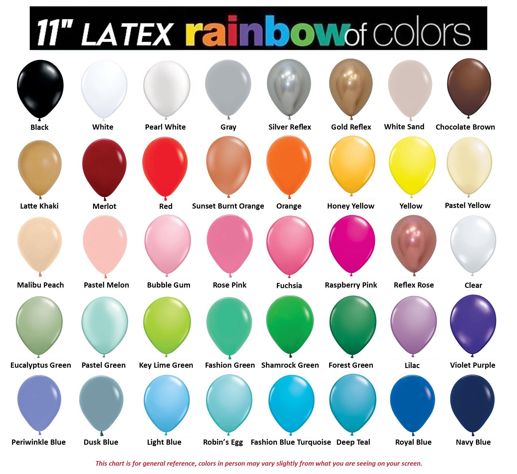 Party Bazaar Balloons — Party Supplies in Dallas, TX Party Bazaar Latex Balloons — Sempertex colors of 11