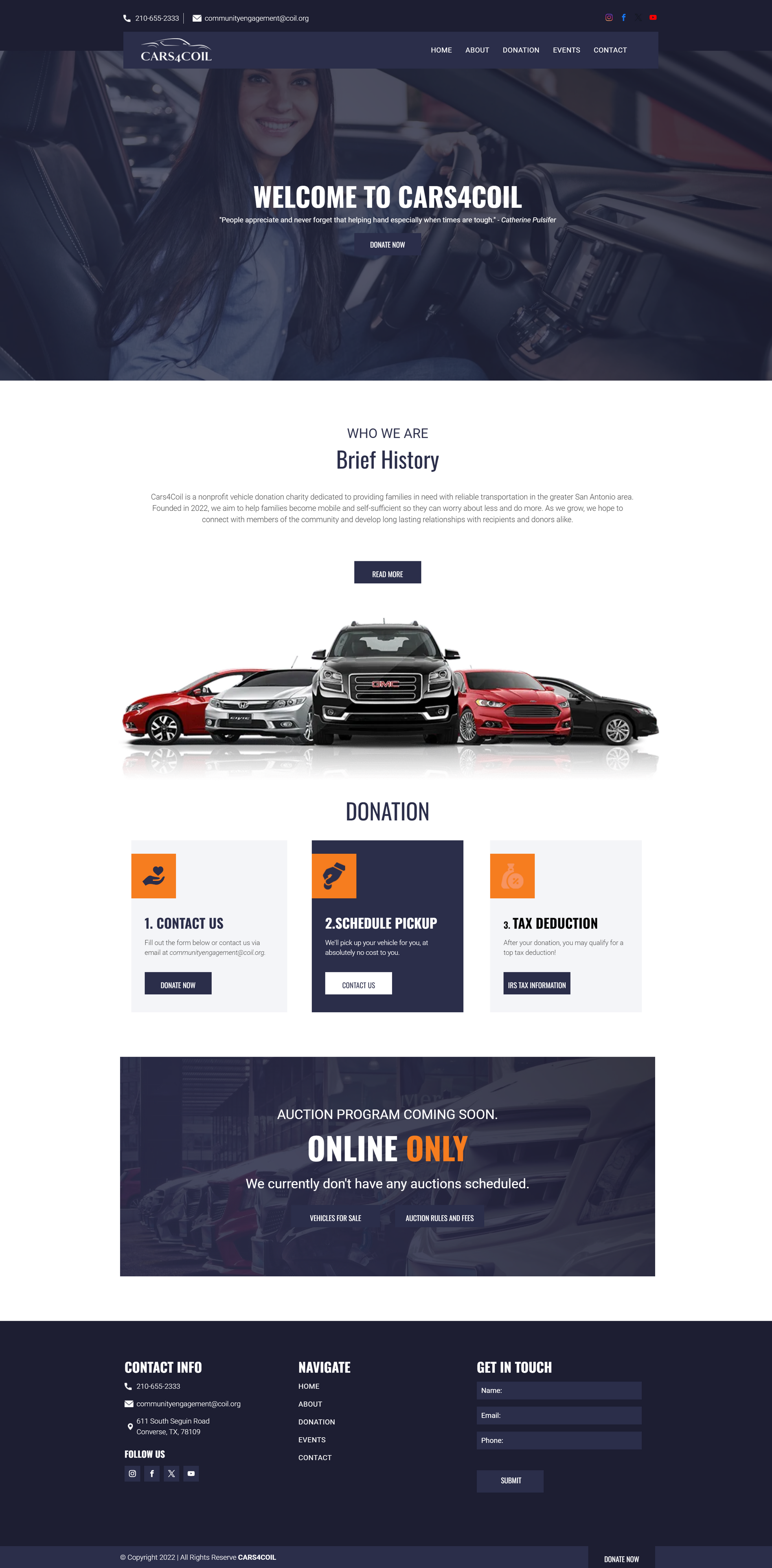 A screenshot of a website for a car dealership.