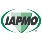 The logo for iapmo is a green shield with the word iapmo on it.