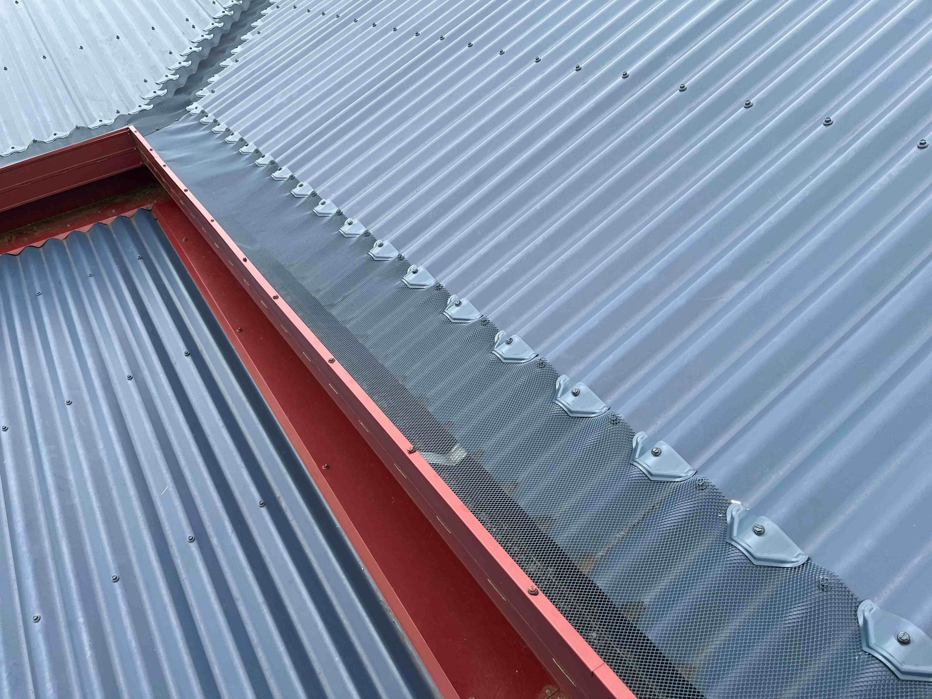 A Close Up of a Gutter on a Metal Roof — All-Clear Gutter Guard NQ in Cairns, QLD