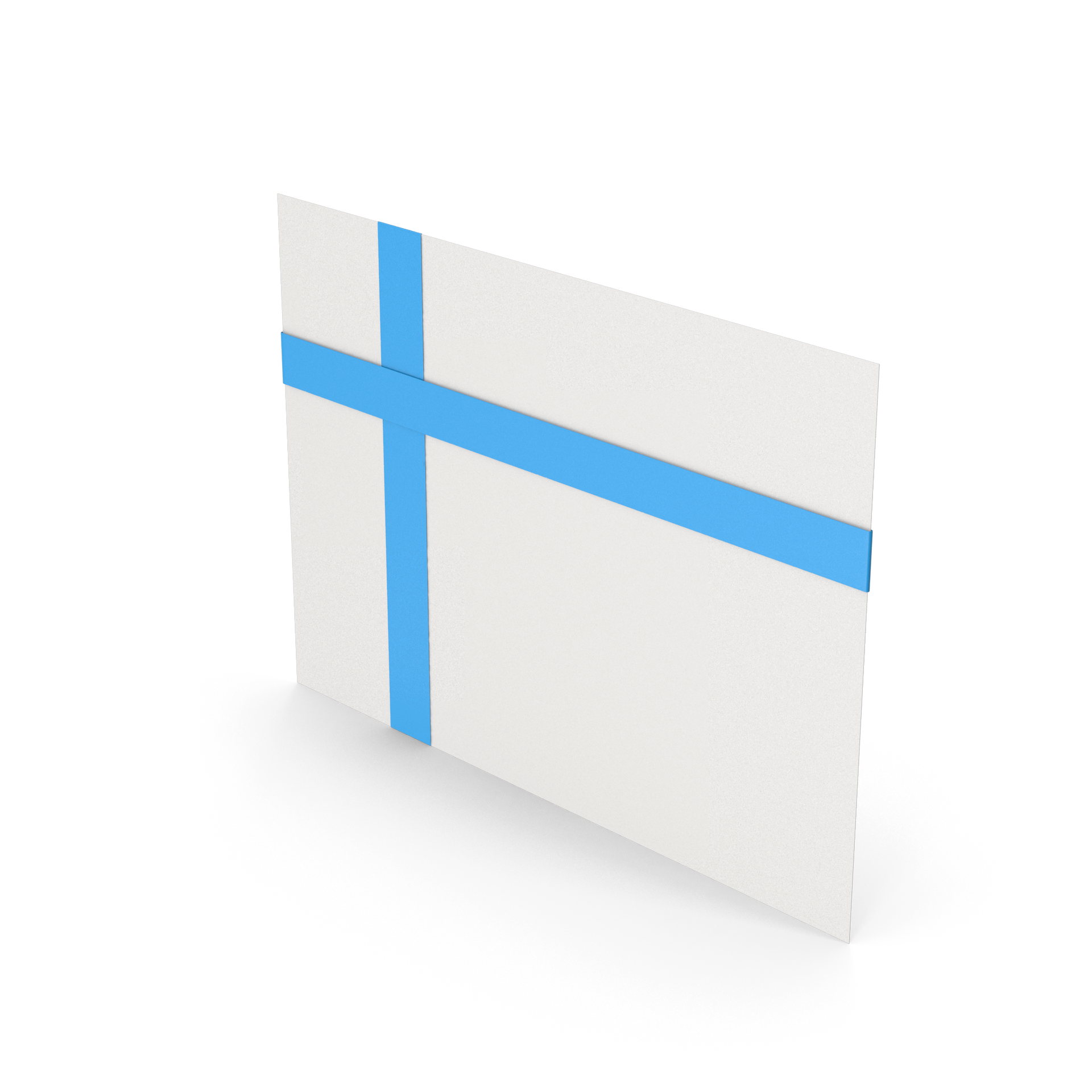 A white flag with a blue cross on it