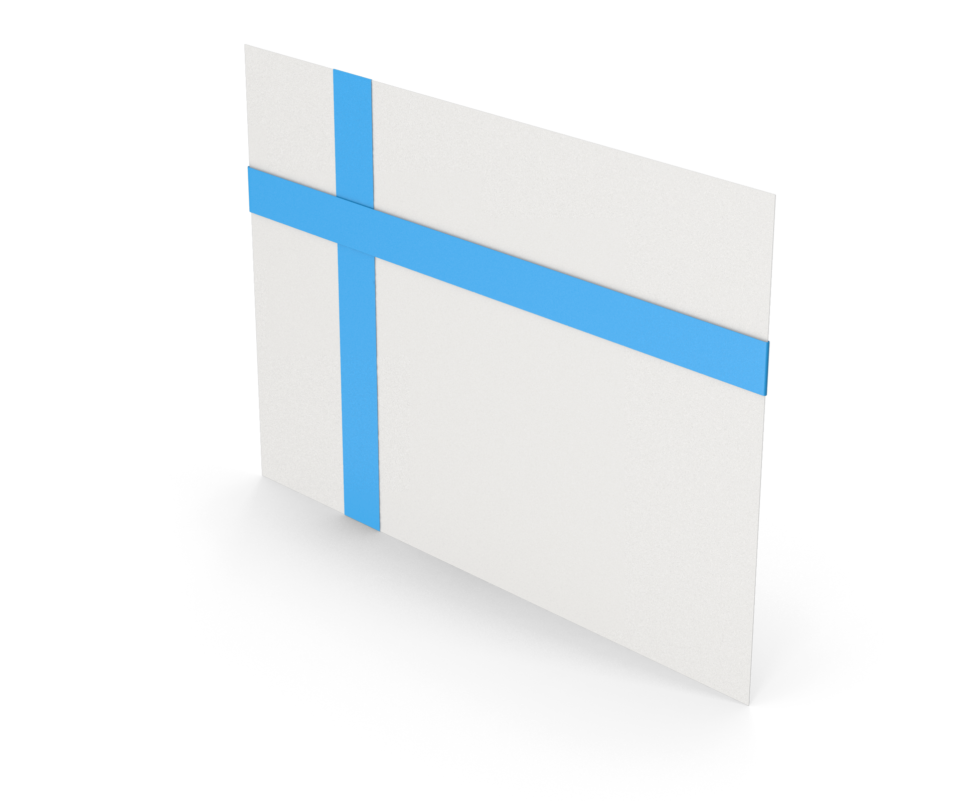 A white flag with a blue cross on it