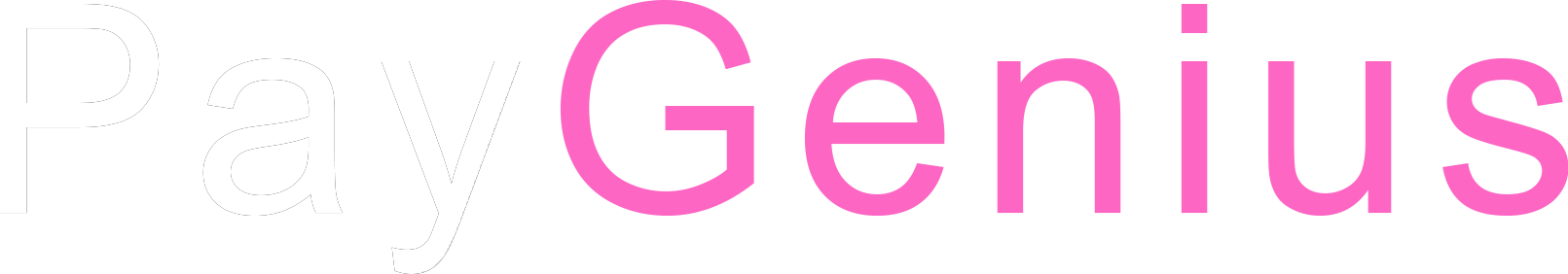 The word genius is written in pink on a white background.