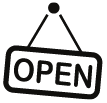 A black and white drawing of a hanging open sign for counseling services in Grapevine Texas.