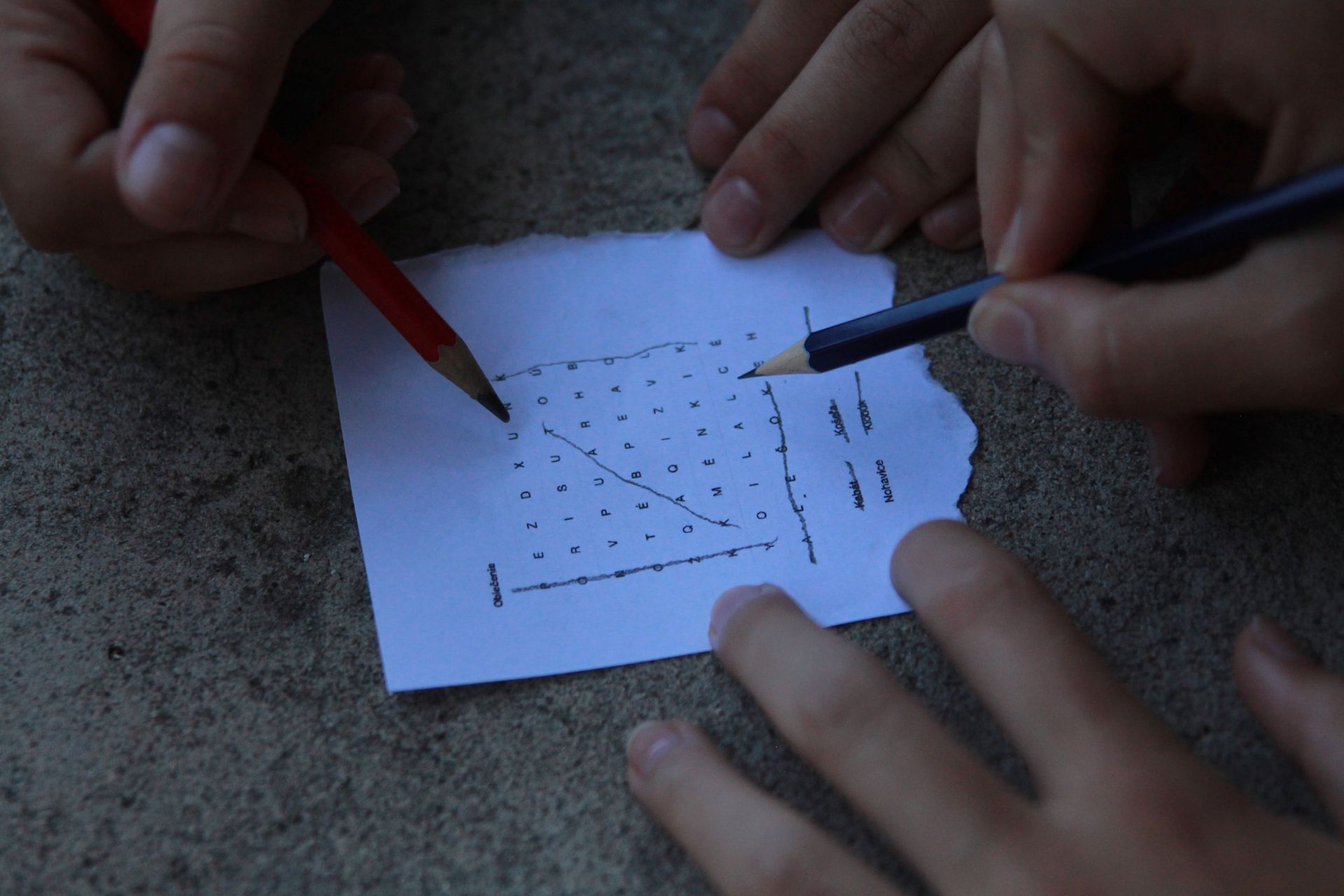 word search puzzle for anxiety relief