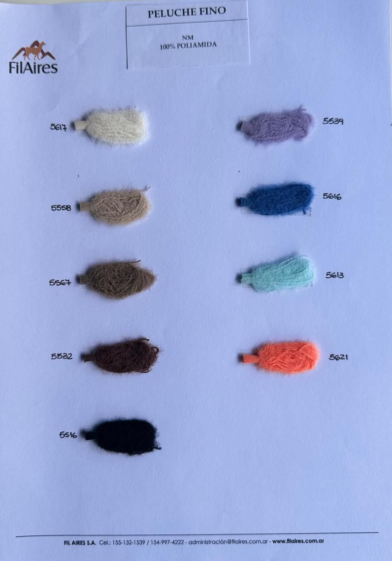 Muestras de color de tela cepillada en varios tonos.