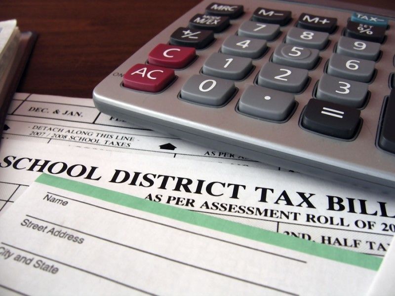 School tax bill and calculator — how school district budgets affect property taxes for homeowners