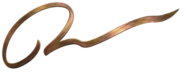 Abstract brown ribbon-like swirl on a white background