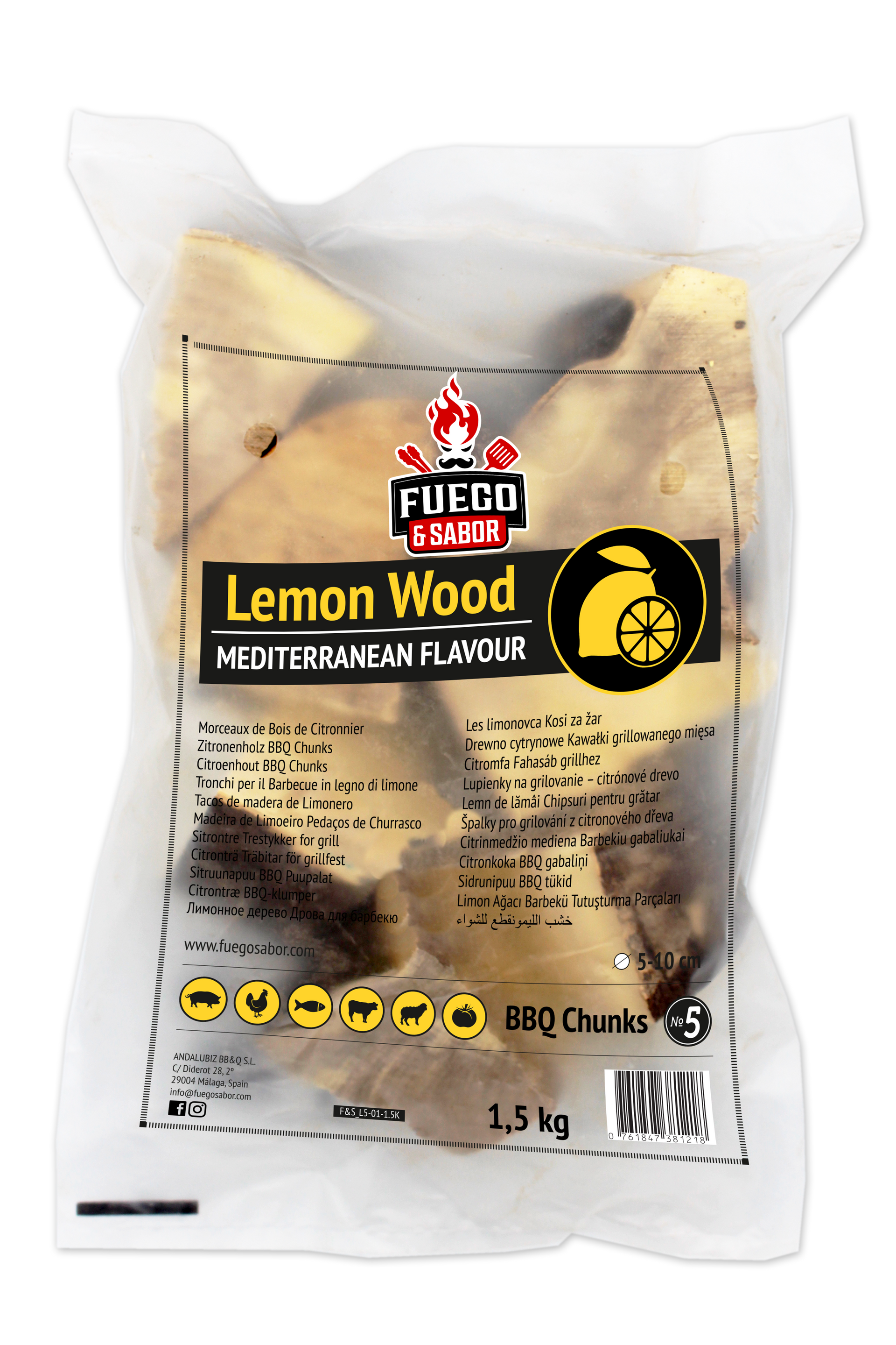 F&S Citroenhout Rookchunks Nº5 - 1,5kg