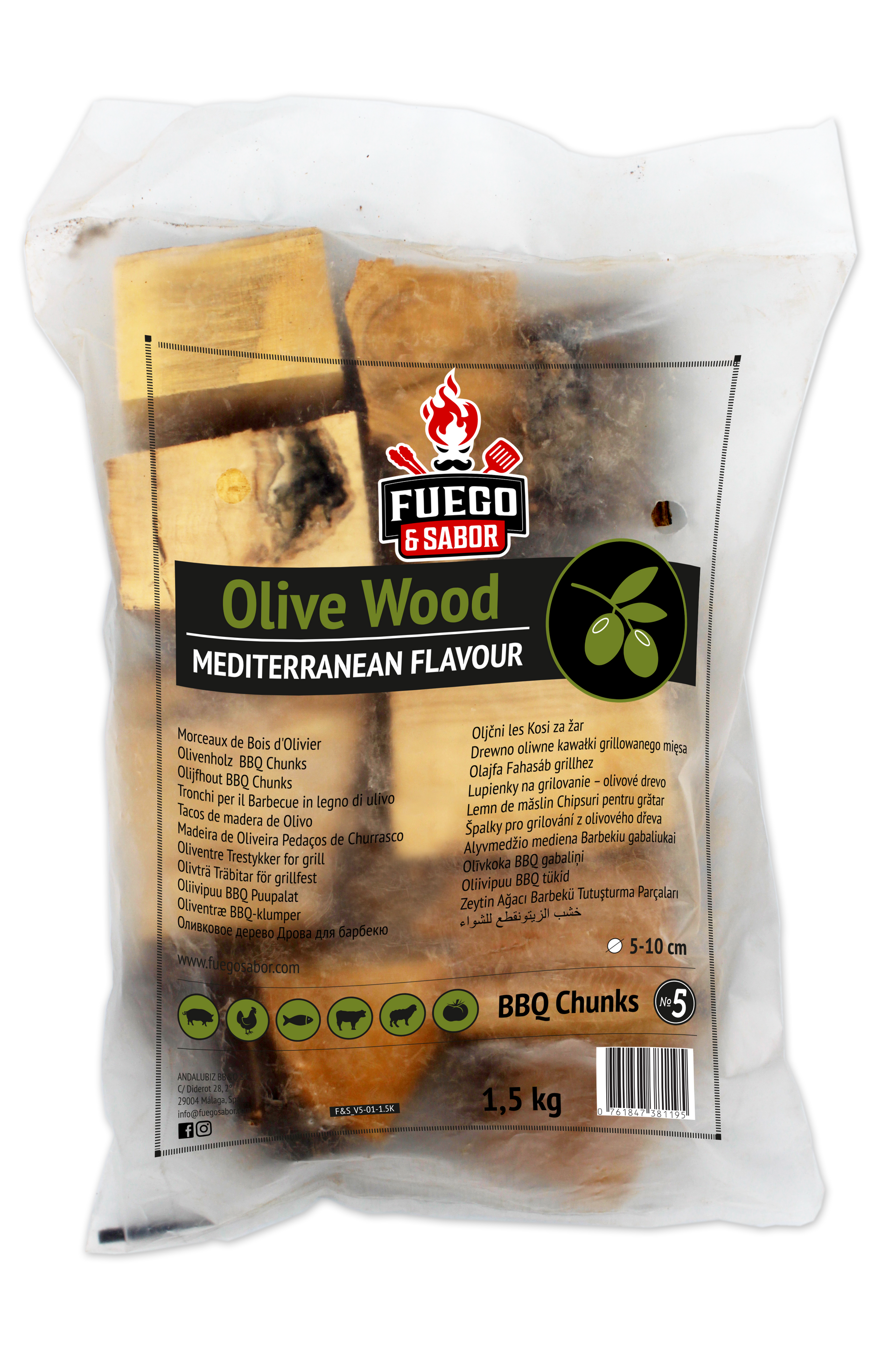 F&S Olijfhout Rookchunks Nº5 - 1,5kg