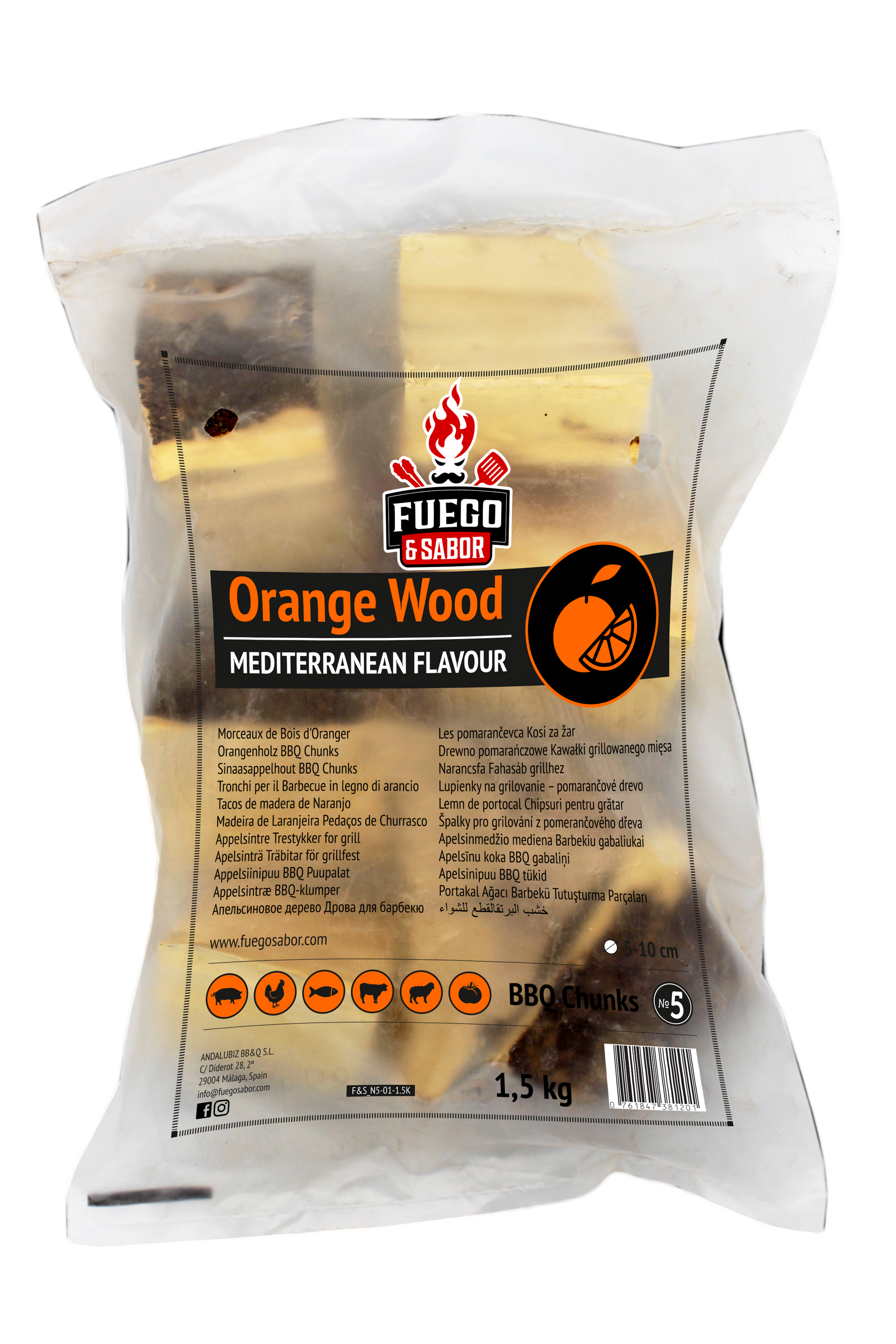 F&S Sinaasappelhout Rookchunks Nº5 - 1,5kg