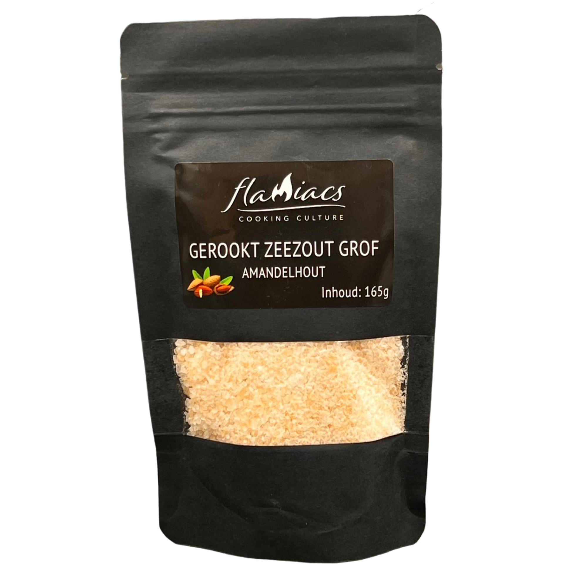 Flamiacs Amandelhout gerookt grof zeezout 165gr