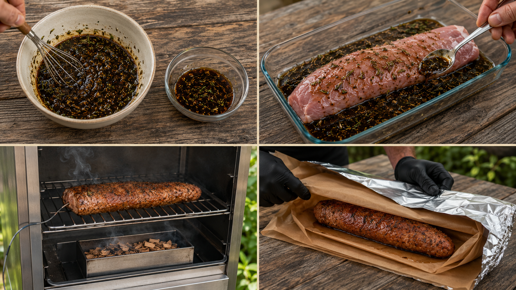 Bereidingsstappen voor varkenshaas met balsamico en rozemarijn