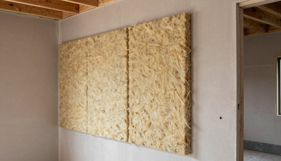 Pannelli isolanti acustici installati su parete in cartongesso