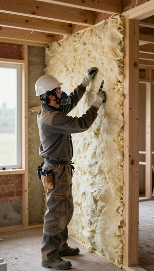 Installazione di pareti in cartongesso in cantiere