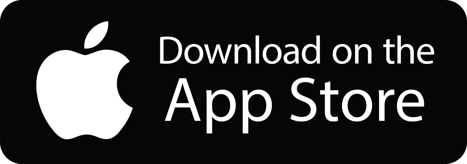 The apple logo is on a black button that says `` download on the app store ''.