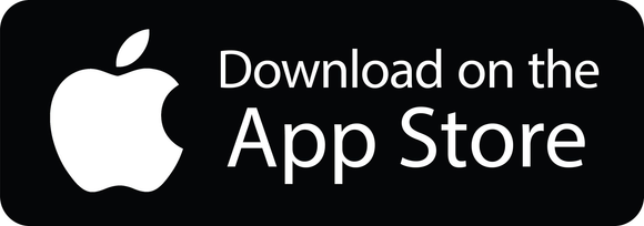 The apple logo is on a black button that says `` download on the app store ''.