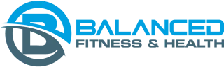 Logo for "Balanced Fitness & Health" with a blue "B" in a circle.