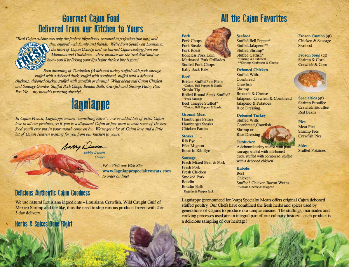 Illustrated crab identification poster with labeled crustaceans, habitat notes, and garden greens bottom border