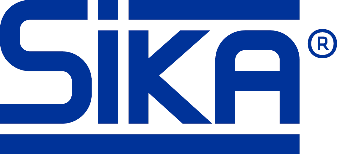 Logo SIKA en bleu, avec le symbole de marque déposée.