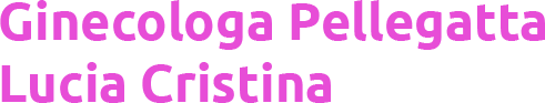 Testo rosa con la scritta «Ginecologa Pellegatta Lucia Cristina»