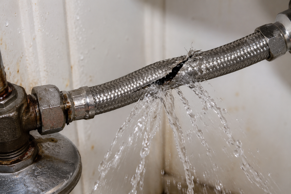 burst flexi hose