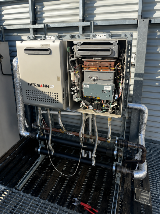 commercial pumbing bowden industrial rooftop hot water