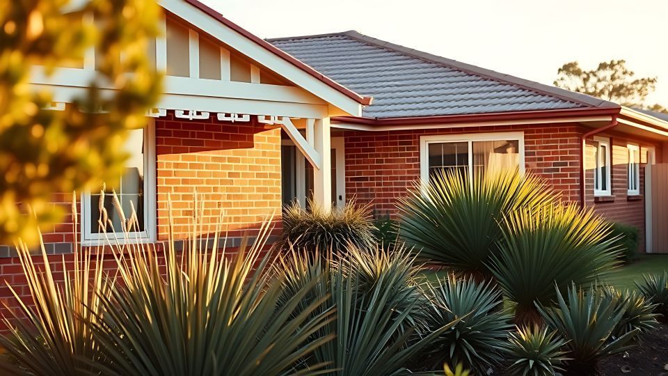 old Adelaide red brick house with white trim and potentially old plumbing system