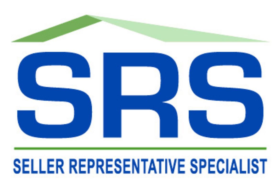 SRS logo with green roof line and blue “SELLER REPRESENTATIVE SPECIALIST” text