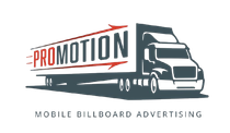 A logo for a company called promotion mobile billboard advertising