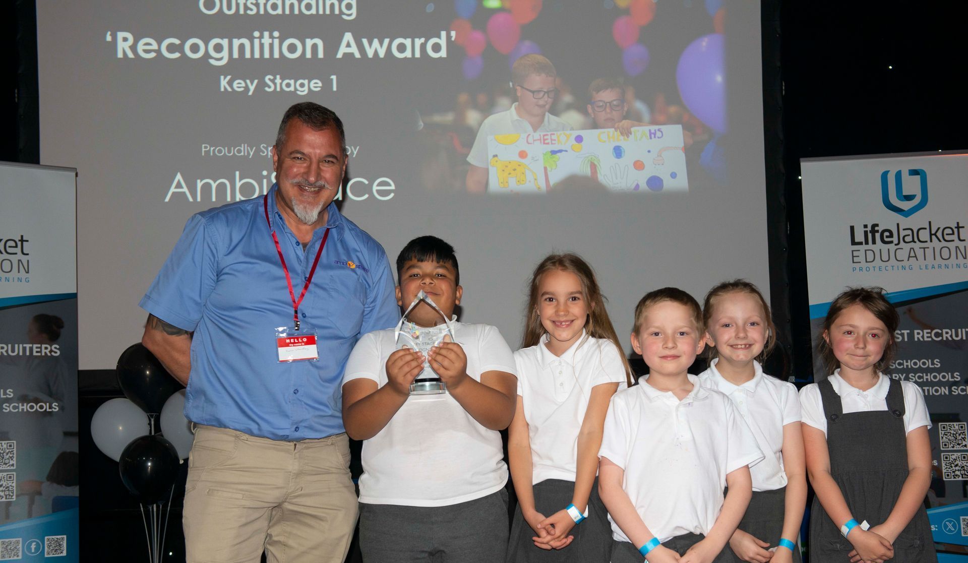 The recognition award presented by Kevin Wheatley