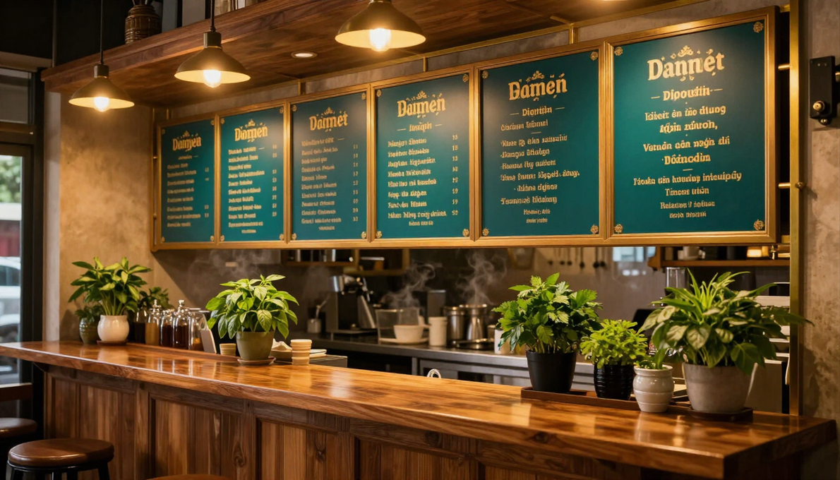 The counter at YaYa Café