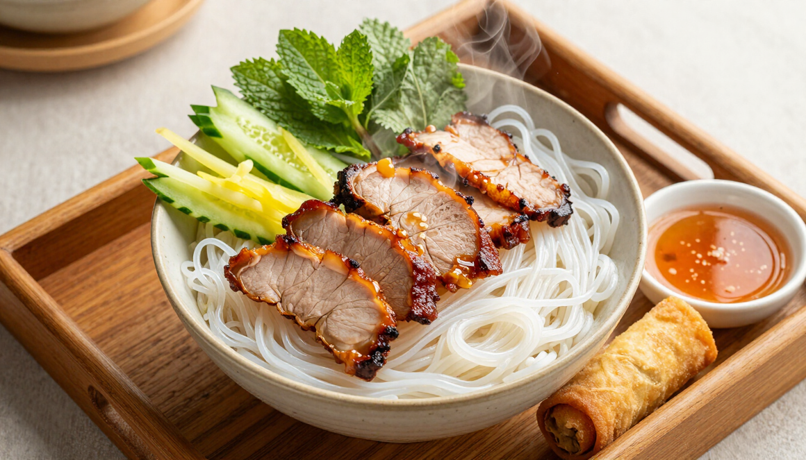 Char-grilled pork bún at YaYa Cafe