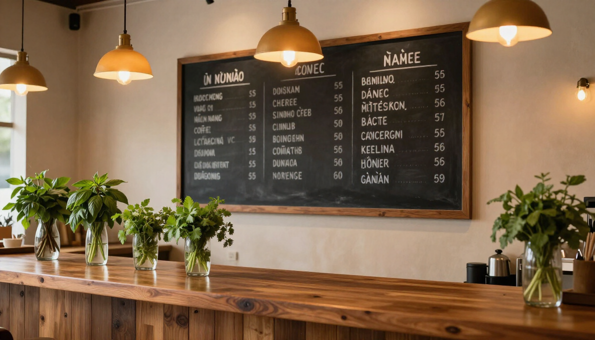 The counter at YaYa Cafe