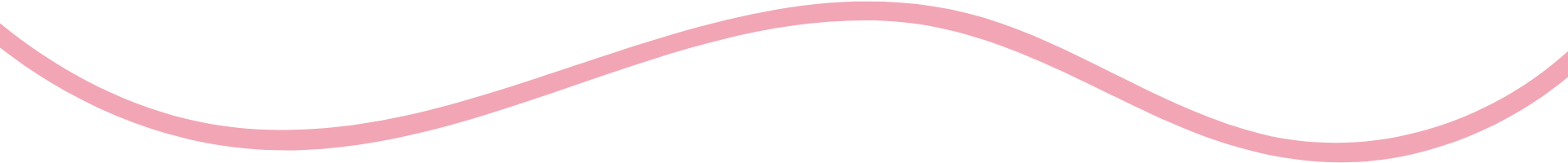 A simple, light pink horizontal wavy line against a white background.