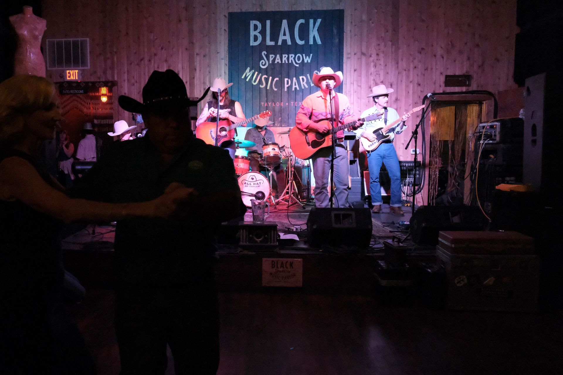 Band on stage at 