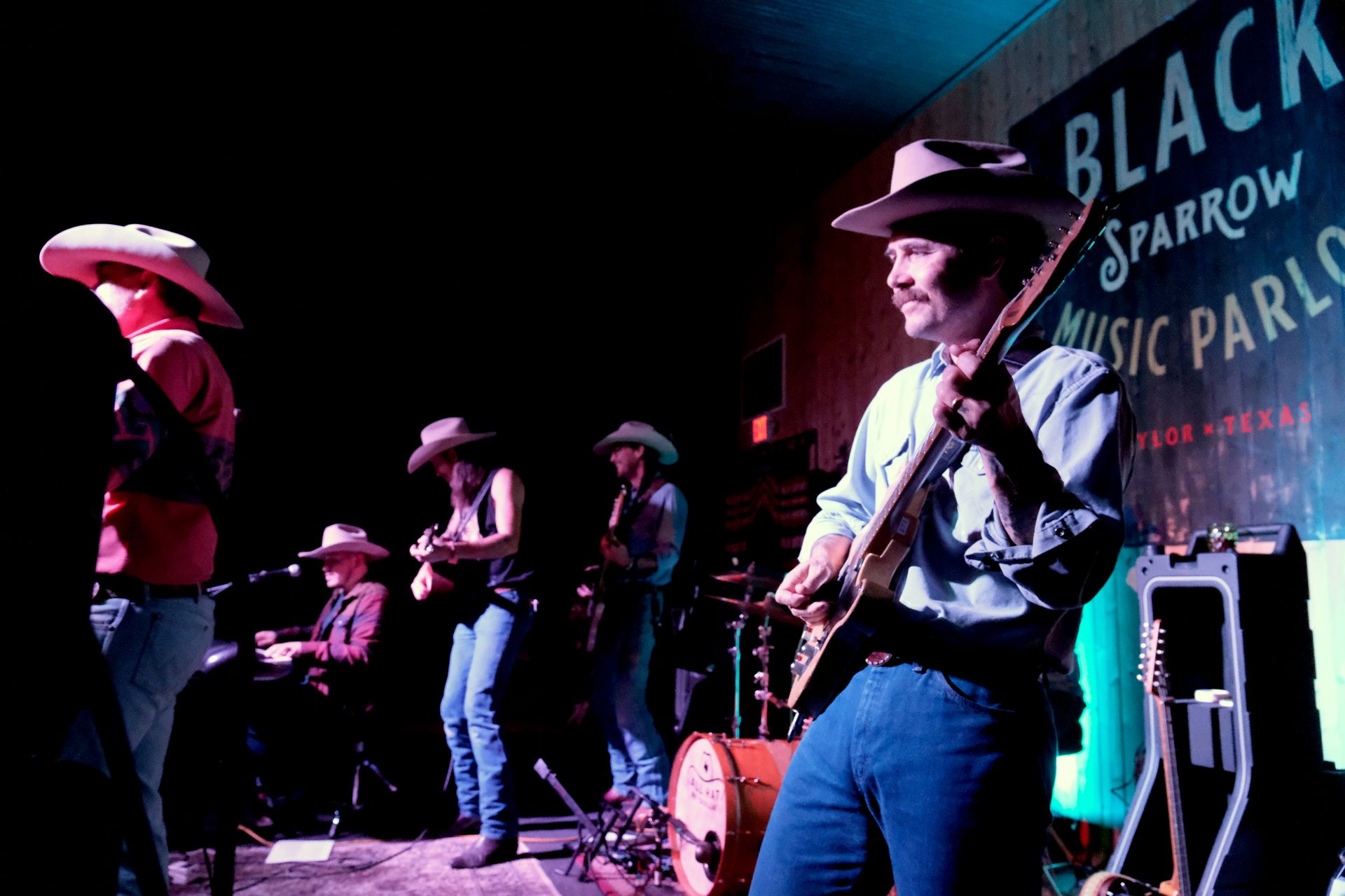 Band on stage at 