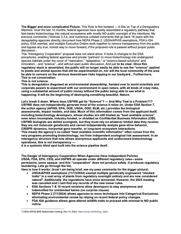 A document regarding federal agency regulatory pathways for biotechnology and environmental impacts.