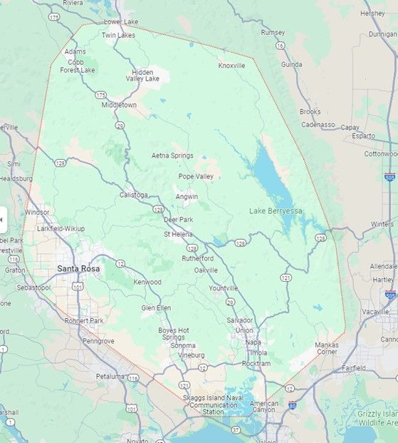 Map — Calistoga, CA — Pacific Tree Care Map — Calistoga, CA — Pacific Tree Care