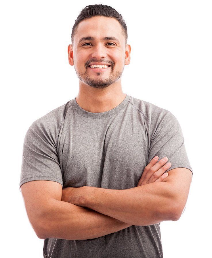 Happy physotherapy client
