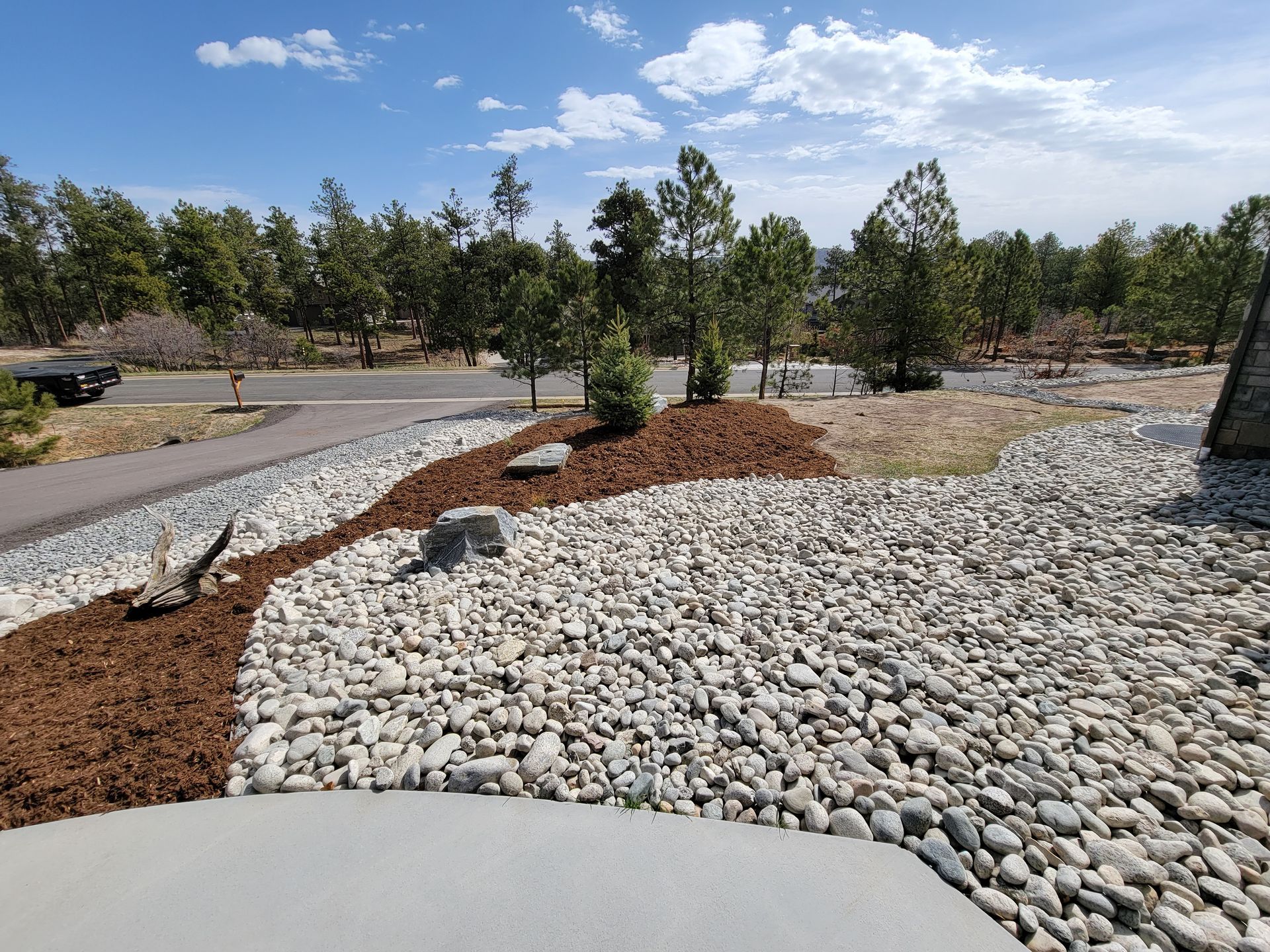 Rock bed install