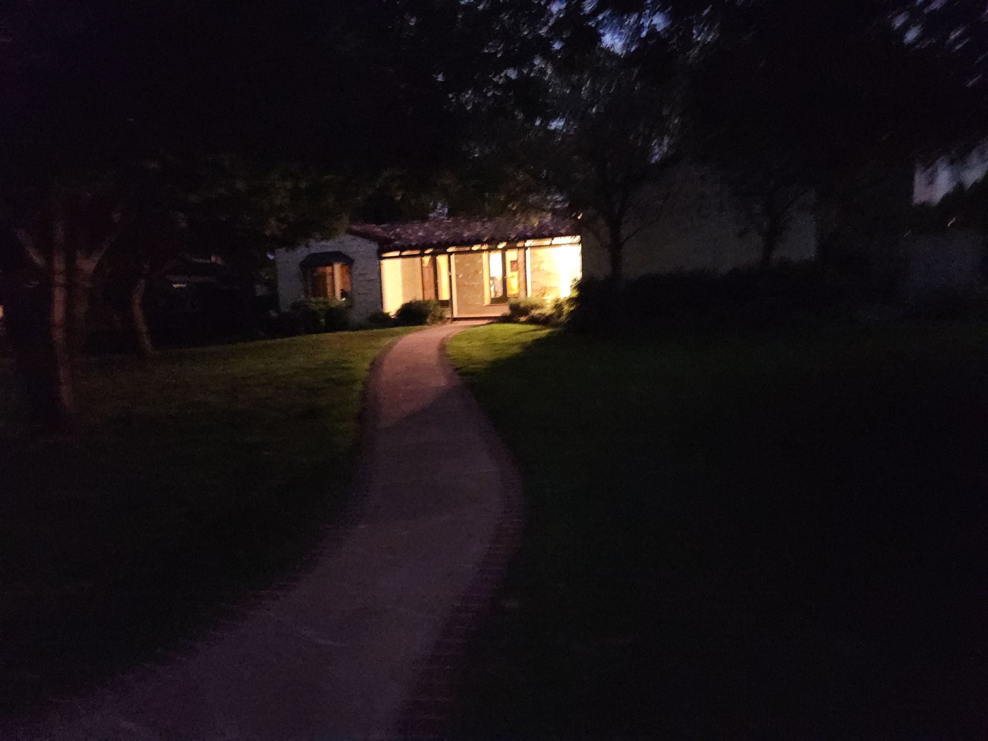 before landscape lighting
