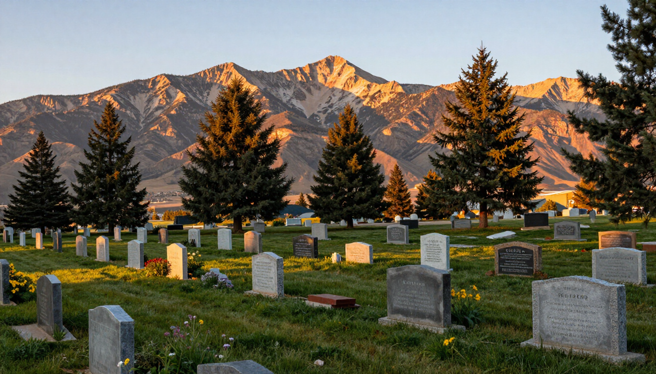Serene Utah Cemetery Landscape