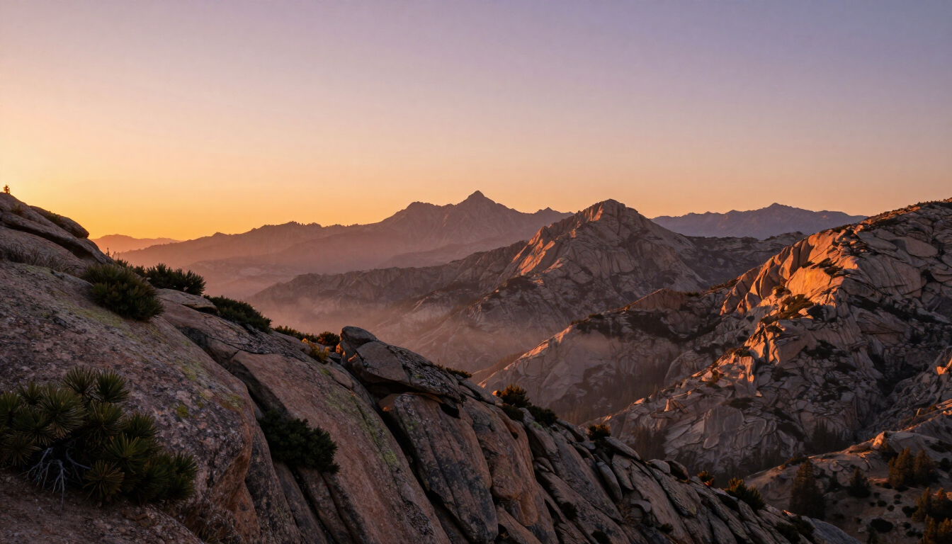 Serene Utah mountain view at sunset
